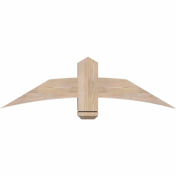 Ekena Millwork Bellingham Smooth Timber Gable Bracket, Douglas Fir, 48"W x 14"H x 5 1/2"D x 5 1/2"F, 7/12 Pitch GBW048X14X0606BEL00SDF - main